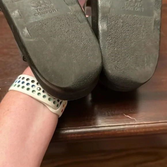 SAS sorrento t-strap gray leather women’s sandals size 10M - Picture 5 of 6